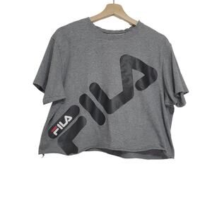 Fila | Graphic Raw Hem Upcycled Boxy Fit Crop Top